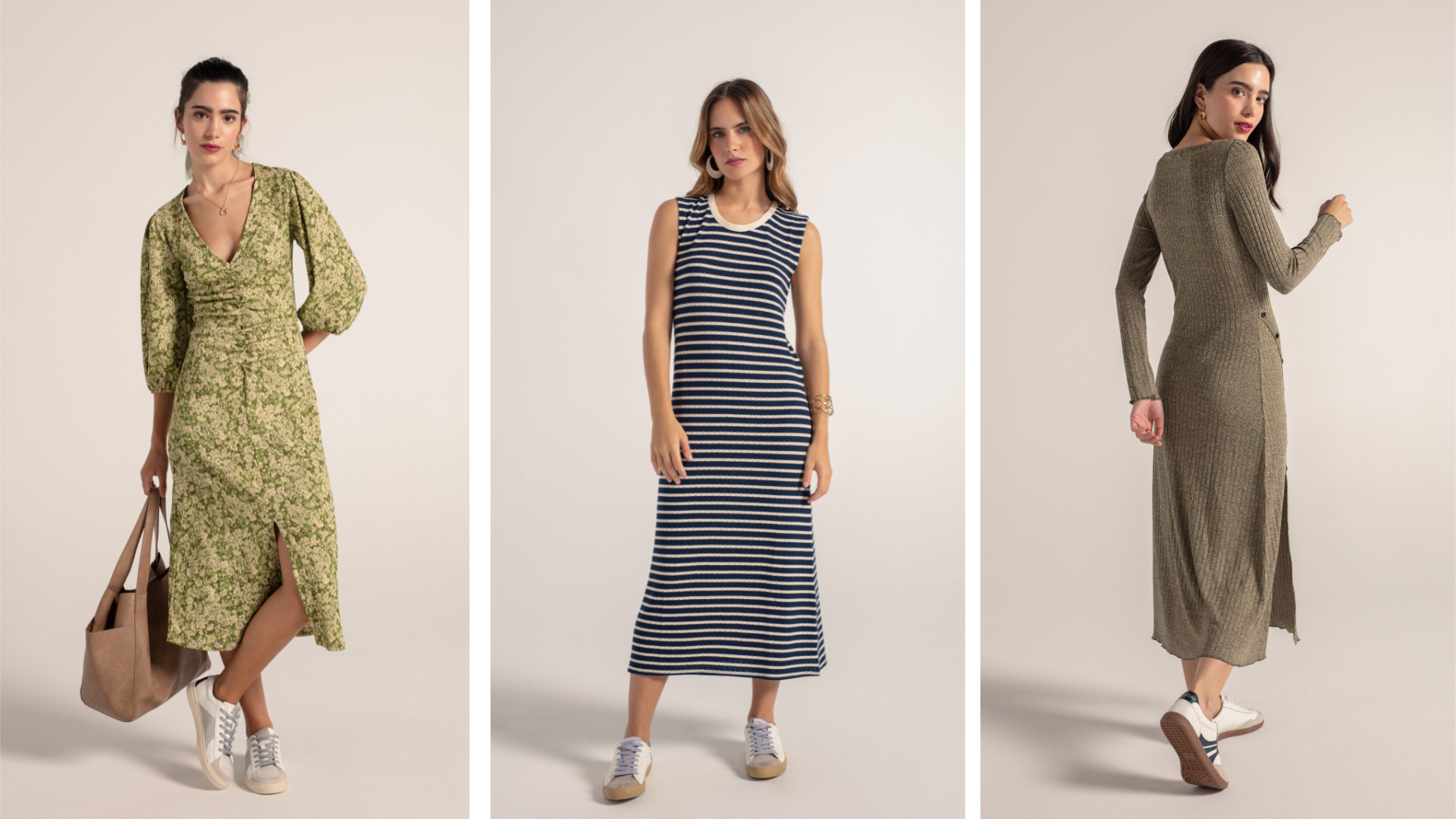vestidos con zapatillas